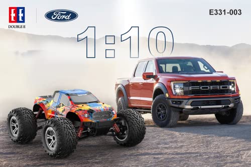 efaso Ferngesteuertes Auto E331 RC Monstertruck Ford Raptor F150 1:10 Lizenz Modell - RC Auto ferngesteuert Zwei Starke Motoren, Metallgetriebe auch für Offroad – Bild 3