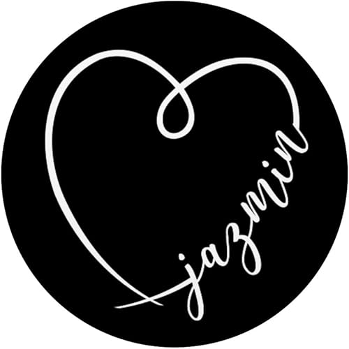Miniatura 3 de Jazmin Name Minimalistic Heart Calligraphy Pretty Drawing PopSockets intercambiables PopGrip