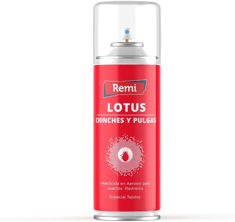 Remi Hogar Spray Anti Chinches y Pulgas Insecticida | Veneno | Aerosol Repelente Especial Tejidos | Eficaz | Aplicar en muebles