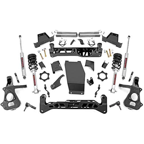 Rough Country 7" Lift Kit with N3 Loaded Struts/N3 Rear Shocks for Chevy Silverado & GMC Sierra 1500 (2014-2018 w/Stock Steel Cast Control Arms)