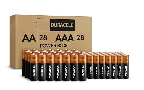 Image of Duracell Coppertop AA + AAA Batteries, 56 Count (Pack of 1), Re-closable for Quick Access and Organized Storage, Includes 28 Double A and 28 Triple A Batteries