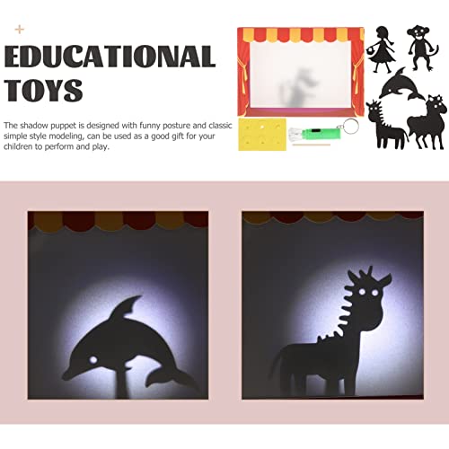 Jojofuny Puppet Show Theater Hand Shadow Puppets Kids Diy Shadow Puppets Toys Educational Handmade Shadow Puppet Show 1 Set #TOP7