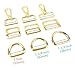 VersaKits 15 Pcs 1 Inch Purse Hardware Gold Heavy Duty Swivel Snap Hooks D Rings for Purse and Tri-glide Slide Buckles for Bag Straps Dog Collars Leash Lanyard
