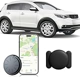 HONGTOP H GPS Tracker for Car, Vehicles etc, 1PCS Car Tracker Device Works with Find My (iOS Only) APP, No Monthly Fee, Real Time Tracking (Black Tracker, Black Magnetic Case)