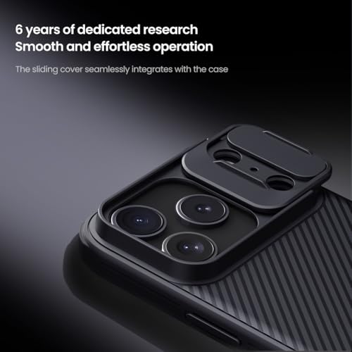 Image of Mangix for iPhone 17 Pro Case with Camera Cover,Slim Fit Thin Polycarbonate Protective Shockproof Cover with Slide Camera Cover, Upgraded Case for Phone 17 Pro 6.3inch 2025 Black