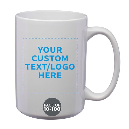 DISCOUNT PROMOS Custom 15 oz Ceramic Mug Set