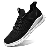 LK LEKUNI Zapatillas Running Hombre Mujer Zapatos Deporte para Correr Trail Fitness Sneakers Ligero Transpirable-Negro01-38