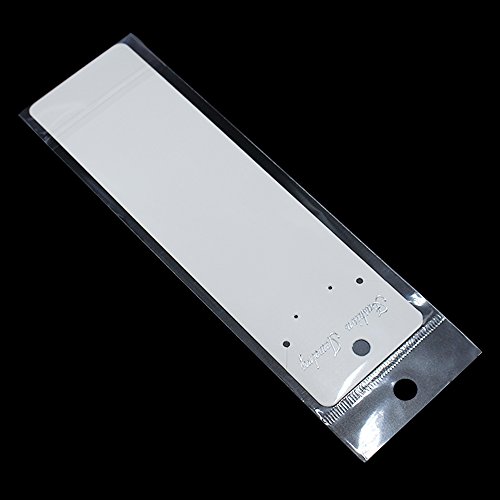 Pabck 100Pcs 2.36X8.27 Inch Necklace Jewelry Display Hanging Cards And 2.7X9.25 Inch Self Adhesive Cello Cellophane Bags Jewellery Display Hang Holder Crafts Organizers Packaging #TOP1