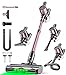 SUXIANGVAC Cordless Vacuum Cleaner, 45Pa Suction/500W Motor/45Min Runtime - Cordless Rechargeable Vacuum with 73cm Extendable Hose & Anti-Tangle Brush, Ideal for Carpet, Car, Pet Hair (Pink)