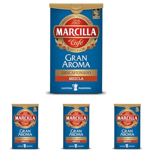 Marcilla Café Molido Descafeinado Mezcla 200 g (Paquete de 4)
