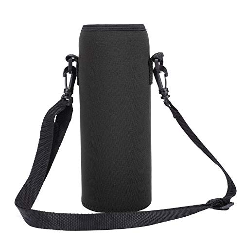 Funda para Botella de Agua, Función de Aislamiento Térmico, Conveniente para Llevar Fundas para Botellas, Funda, Gran Protección para Exteriores(negro)