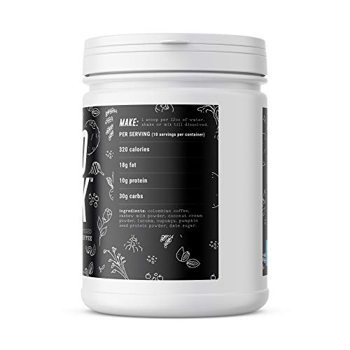 FEED MY HERO Coffee Latte. Instant, Plant Based Mylk & Meal Replacement. 6 Simple ingredients + Protein. Enjoy on the go - Just add water! image 5