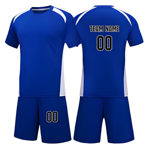 Maillot de football personnalisé respirant et ensemble de shorts numérotés
