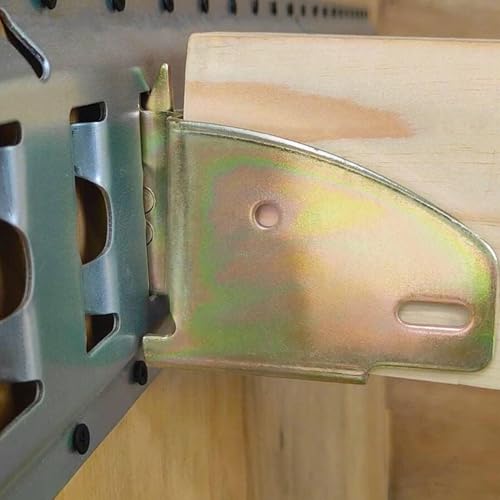 Image of KIMISS 4PCS E Track Wood Beam Brackets for Truck Trailer Van, Heavy Duty Lumber Storage Socket, End Fittings for RV Cargo Trailer Accessories