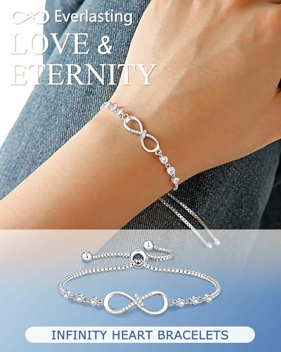 UNGENT THEM Infinity CZ Cross Bracelet, 10th 11th 12th 13th 14th 16th 18th Birthday Gift 5th 8th Graduation Christian Confirmation Gifts Ideas4
