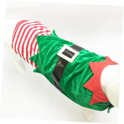 Disfraz Navideño Elfo para Perro Talla L Verde miniatura 3