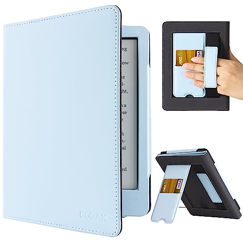 Image of CoBak Case for Ereader - Durable PU Leather Cover with Auto Sleep Wake, Card Slot, Hand Strap Feature - Fits Kindle Paperwhite 11th Generation 6.8 inch Signature Edition 2021 Released