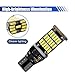 Tuxihapp 4PCS T15 LED Reverse Light Bulbs for Car - 6500K 4014 45SMD Chipsets Super Bright Backup Light Turn Signal Bulb - No-Error Brake Lights Bulb Replacement for Most Cars (White)