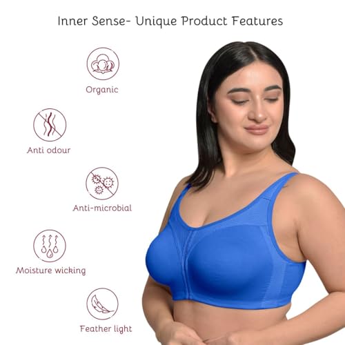 Image of Inner Sense Organic Cotton Bamboo Bra for Woman with M Frame Design I Triple Layered Full Coverage Bra for Heavy Bust Without Padding I Wire-Free Design Innerwear
