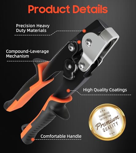 Snap Lock Punch, Gutter Crimping Tool for Sheet Metal, Heavy Duty Gutter Tool for Vinyl and Aluminum Siding, End Cap Crimper for Gutters - Thumbnail 4