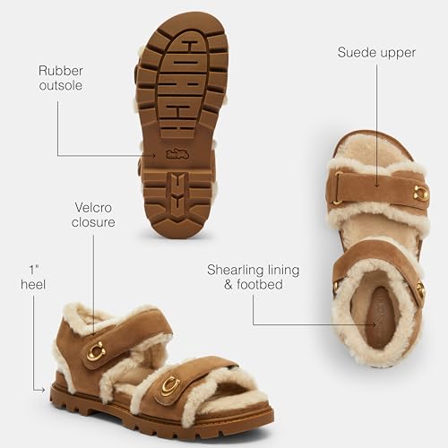 Image of Coach Women's Brynn Leather Sandal