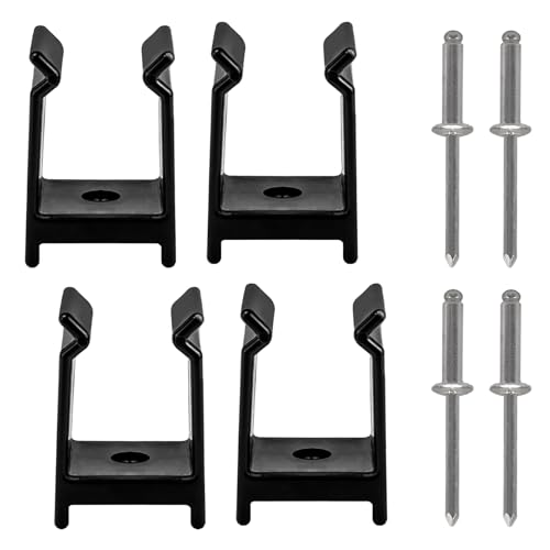doufuhua Pontoon Boat Top Bimini Clips Fit for Marine Bimini Top Square Frames Bimini Top Hardware Durable Marine Grade Bimini Top Pole Clips for 1-1/4 Inch Bimini Top Hardware Square Tube 4 Pack