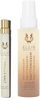 Ellis Brooklyn VANILLA SALT Eau de Parfum Travel Spray & MARSHMALLOWS Hair And Body Fragrance Mist - Long Lasting, Clean Perfume for Women and Body and Hair Perfume