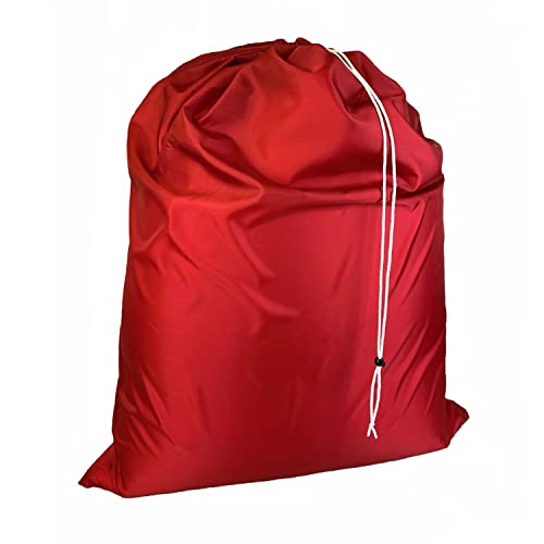 Super Extra Large Heavy Duty 100% Nylon Laundry Storage Bag, H U G E Size: L 40" X H 50", Laundry Bag With Locking Closure Drawstring, Machine Washable, Xxl Organizer Bag. Perfect For Car Travel And Moving. Made In Usa (Red) #TOP1