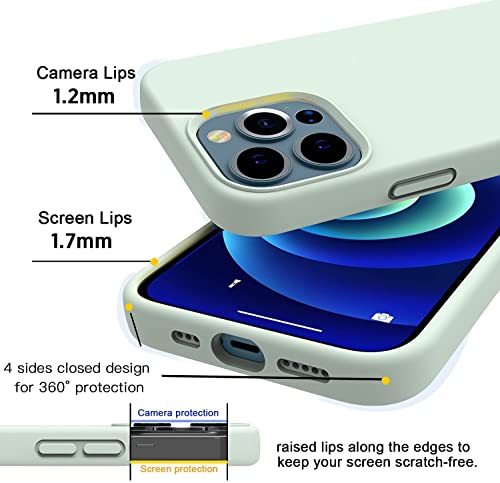 Image of MIDOS Back Cover Compatible with iPhone 14 Pro Max Case Liquid Silicone Full Protection Shock Proof Back Cover for iPhone 14 Pro Max (2022) 6.7 inch (Mint)