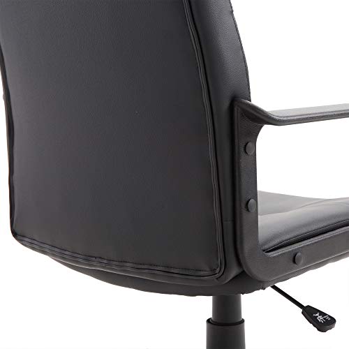 Sedia da Ufficio Ergonomica e Girevole, Poltrona da Ufficio con Altezza Regolabile in Similpelle 60x60x94-103cm Nero - Sedia gaming - Immagine 8