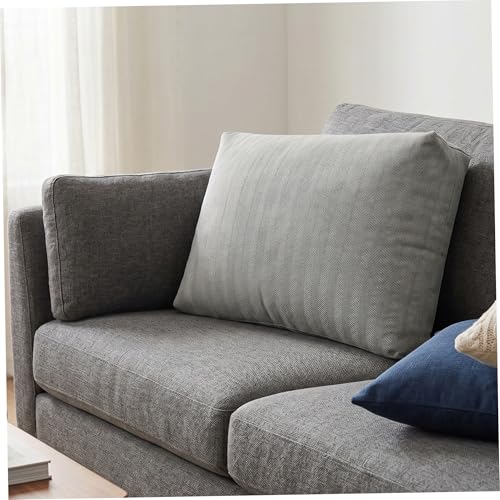 Housse de coussin décorative grise haut de gamme avec zip invisible