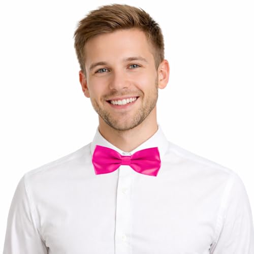 Image of Mens Classic Solid colour Bowtie 6pcs /12pcs Combo Pre-tied Satin polyester Formal tuxedo Bow tie Set For Boy Women and Men & Adjustable Length