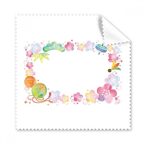 Chiffon de nettoyage pour lunettes motif sakura géométrie lot de 5 essuie-écrans