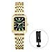 JewelryWe Reloj Vestir Cuadrado Mujer: Reloj de Pulsera de Cuarzo Analógico Pequeño Sencillo Correa de Aleación Casual Negocios Imagen de JewelryWe Reloj Vestir Cuadrado Mujer: Reloj de Pulsera de Cuarzo Analógico Pequeño Sencillo Correa de Aleación Casual Negocios