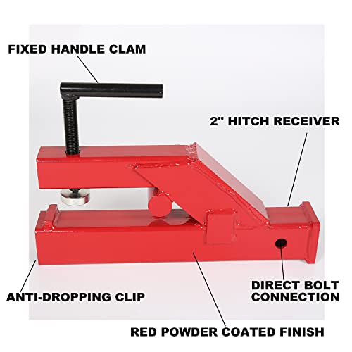 Ecotric Clamp On Trailer Hitch 2" Ball Mount Receiver Adapter Deere Bobcat Tractor Bucket #TOP2
