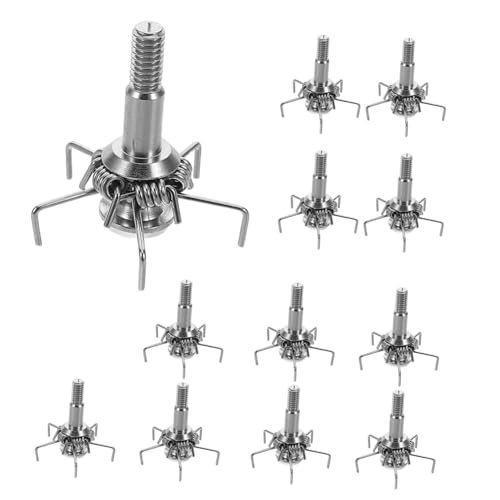 Totority 12Pcs Threaded Arrow Broadheads for Hunting Arrow Tips with Spring Arm Design for Efficient Shooting and Accurate Flight Compatible with Standard Threaded Shafts