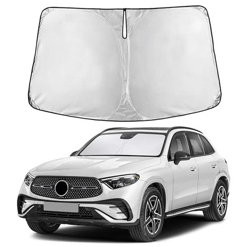 Image of EcoNour Windshield Sunshade Compatible for Mercedes-Benz GLC 2023-2024 2025 2026, Sun Visor for Front Windshield & Window Sun Shade Cover, UV Heat Blocker & Protector, Car Accessories