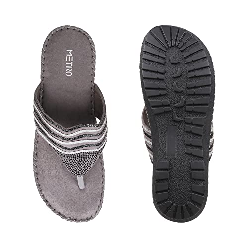 Image of Metro Women's Faux Leather Thong Strap Comfy Fashion Sandals