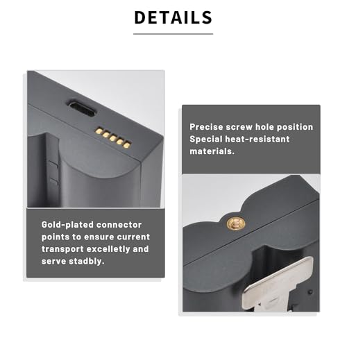2-Pack 6040mAh Replacement Battery with Charger Station for Ring-Video Doorbell 1/2/3/3 Plus/4, Spotlight Camera and Stick Up Cam, Rechargeable Upgraded Cam Batteries, 3.65V Lithium-Ion Battery Camera by RDSJ - Image 3