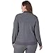 Hanes Bomber, Zip-Up Healthcare Scrub Jacket for Women, Moisture Wicking, Ebony Heather
