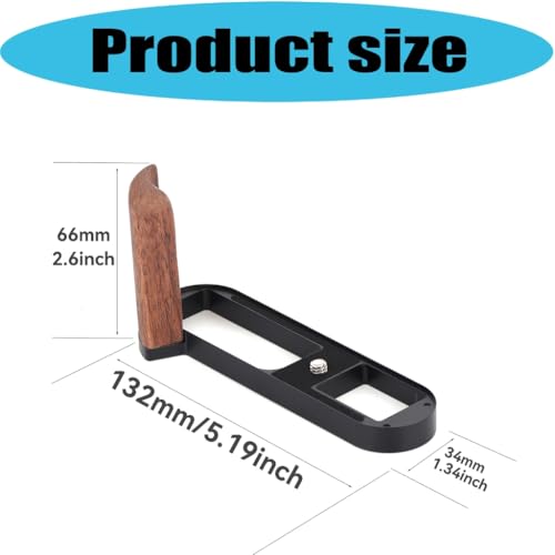 Mango de madera para trípode ARCA Q2 con base de aluminio protectora cómoda 5