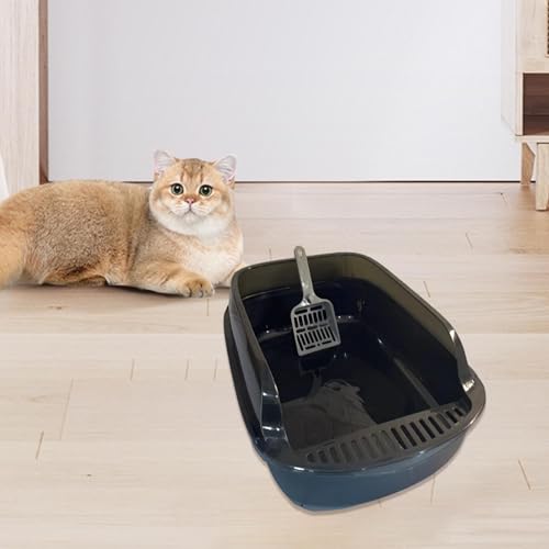 Caja de arena abierta para gatos Baoblaze negro miniatura 7