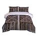 ZSSEZS Super King Size Zestawy poszewek na kołdrę 260 x 230 cm 3 szt. zestaw pościeli z zapięciem na zamek błyskawiczny z 2 poszewkami na poduszki, ultramiękka łatwa w pielęgnacji poszewka na kołdrę z mikrofibry shabby drewniane drzwi