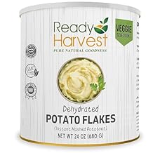 Ready Harvest Dehydrated Food - Potato Flakes | Emergency Food | Instant Mashed Potatoes | #10 Can | 30-Year Shelf Life | Cans Filled to the Top