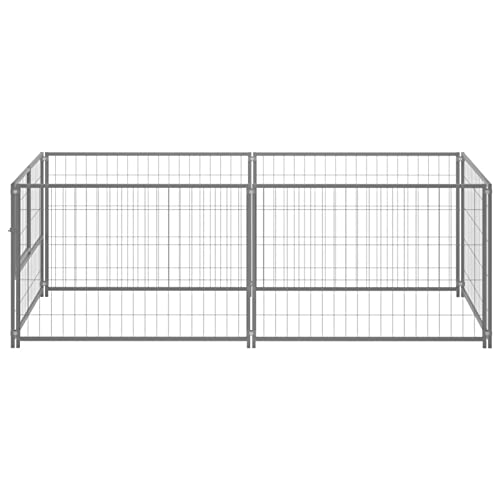Tidyard Hühnerstall Kleintierstall Gehege Freilauf Hühnerkäfig Hühnerhaus Freigehege Geflügelstall Silbern 200x100x70 cm… – Bild 3