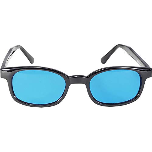 Pacific Coast Sunglasses X-KD's Black Frame/Turquoise Lens (1129) Rectangular Sunglasses, Adult2