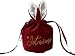 De pâques Sac de Velours Sac Cordon Sac Cadeau Sac de Bonbons de pâques Sac Panier de pâques avec des Oreilles de Lapin de pâques décoration Cadeau Sac de pâques Sac (Rouge,Une Taille)