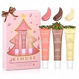KIMUSE 3 Pack Tinted Lip Butter Hydration Balm, Hydratisierende Lippenbehandlung mit Hyaluronsäure & Vitamin E, Pflegender Lippenbalsam für Glanz