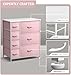 Sorbus Dresser with 7 Drawers - Furniture Storage Chest for Kid’s, Teens, Bedroom, Nursery, Playroom, Clothes, Toys - Steel Frame, Wood Top, Tie-dye Fabric Bins (7-Drawer, Pastel Pink)