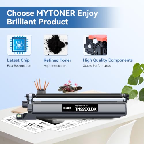 Image of MYTONER Compatible Toner Cartridge Replacement for Brother TN229XL Black TN229XLBK TN229BK Toner Cartridge High Yield for MFC-L3720CDW MFC-L3780CDW HL-L3280CDW HL-L3220CDW HL-L3300CDW Printer (2 Pack)